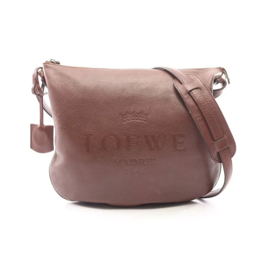 Loewe Heritage Shoulder Bag Leather Brown
